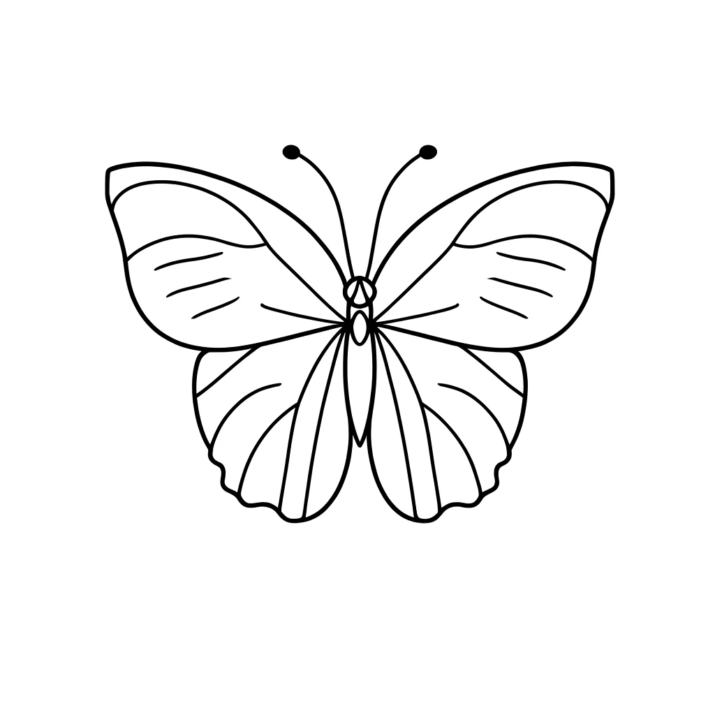 Custom Tattoo 1 Fine Line Butterfly Wings