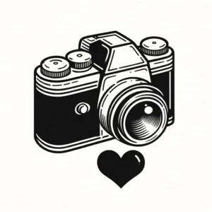 Camera with a heart