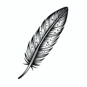 Small feather with a dot pattern