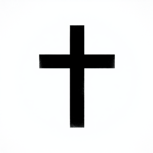 Black Simple Cross Tattoo