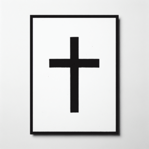 Black Simple Cross Tattoo