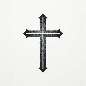 Black Simple Cross Tattoo