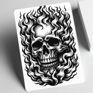 Flaming Skull Tattoo