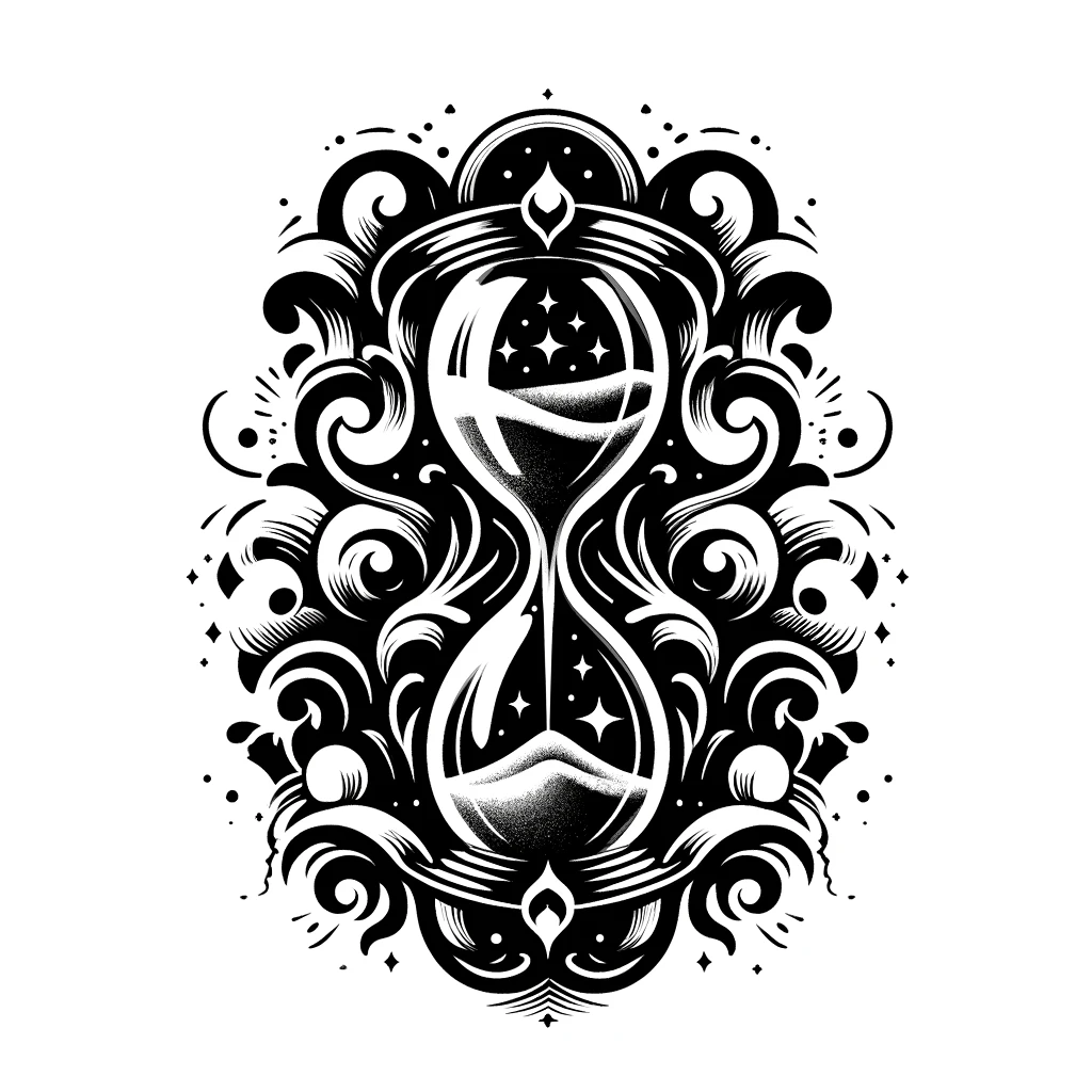 hourglass tattoo sample