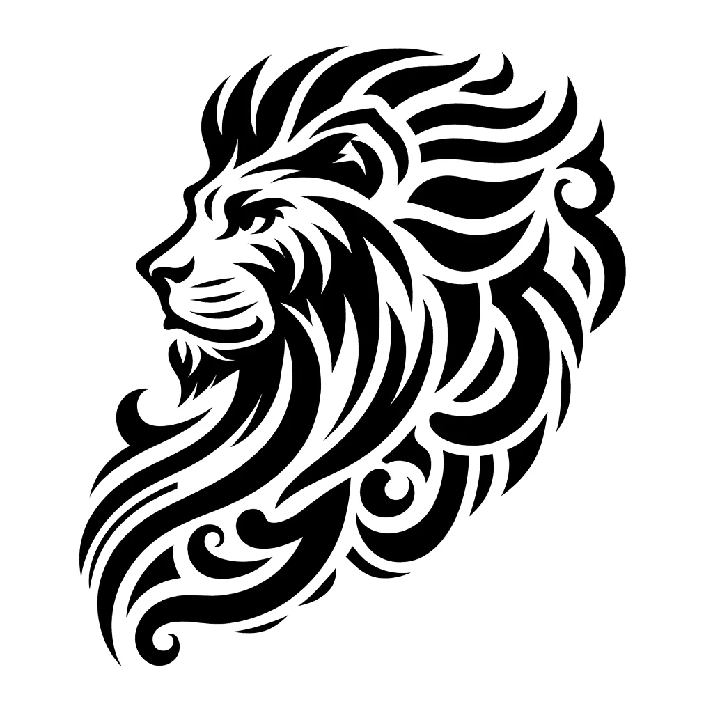 lion head tattoo sample