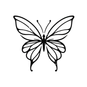 Minimalist butterfly silhouette