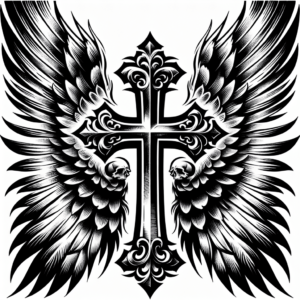 Cross With Wings Tattoo