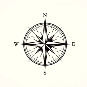 Simple compass with cardinal points