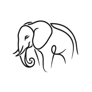 Single line elephant