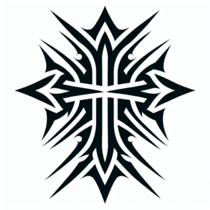 Tribal Cross Design Pointy
