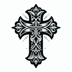 Upside Down Cross Tattoo