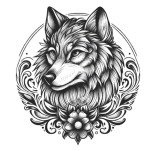 Wolf tattoo design