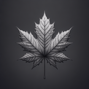 3D Tattoo Design Of A Maple Leaf