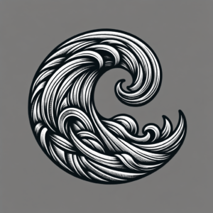 3D Tattoo Design Of A Wave