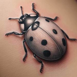 3D Tattoo Of A Ladybug