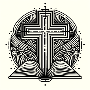 Cross With A Book At The Base