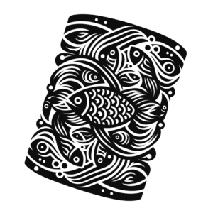 Abstract Fish Pattern In An Armband Tattoo Style