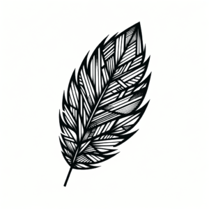 Abstract Geometric Feather Design
