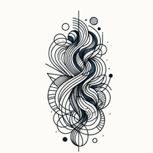 Abstract Shapes In Watercolor Lines