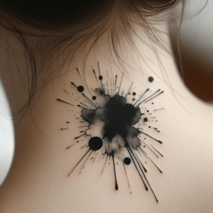 Abstract Watercolor Splash On The Scalp