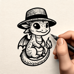 Adorable Dragon With A Hat