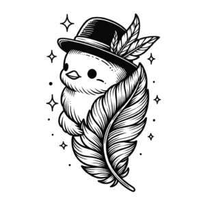Adorable Feather With A Hat
