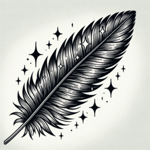 Adorable Feather With Sparkles
