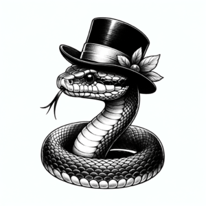 Adorable Snake With A Hat