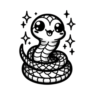 Adorable Snake With Sparkles
