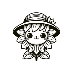Adorable Sunflower With A Hat