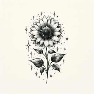 Adorable Sunflower With Sparkles