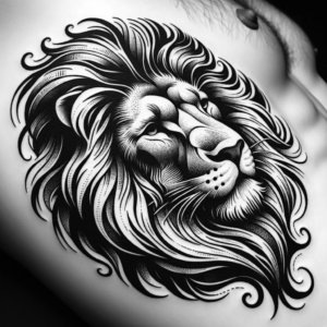 Alpha Blackwork Lion