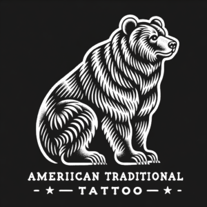 American Traditional Tattoo Design Of A Bear