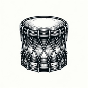 American Traditional Tattoo Design Of A Drum