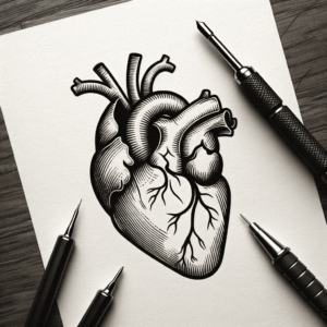 American Traditional Tattoo Design Of A Heart