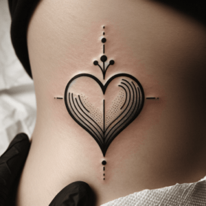 American Traditional Tattoo Of A Heart
