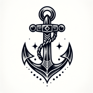 Anchor In An American Traditional Tattoo Style