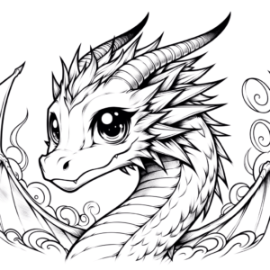 Anime-Style Dragon With Big Eyes