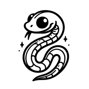 Anime-Style Snake With Big Eyes