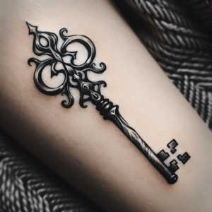 Anime Tattoo Of A Keyblade
