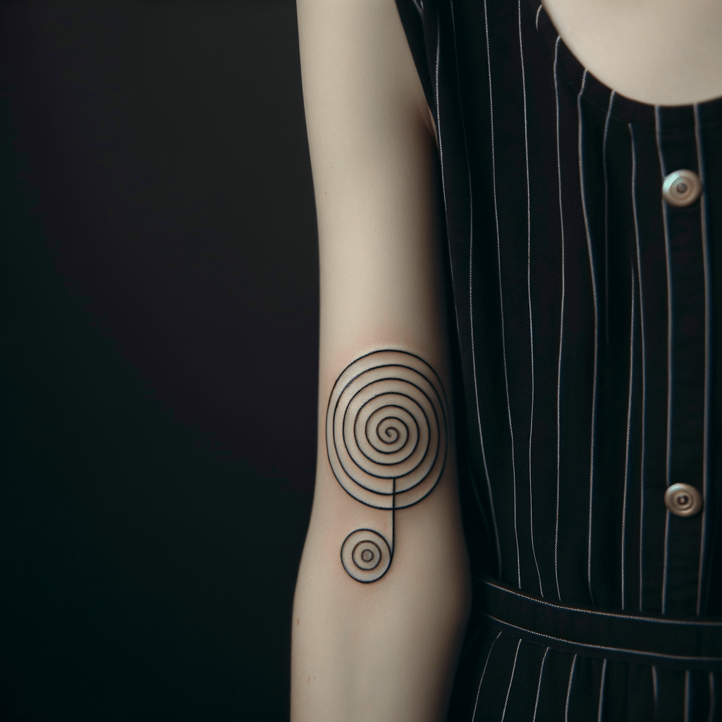 Armband Tattoo Of A Geometric Spiral