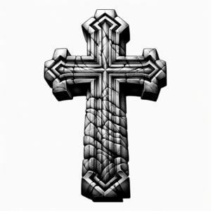 Artisan Cross With Chiseled Stone Look