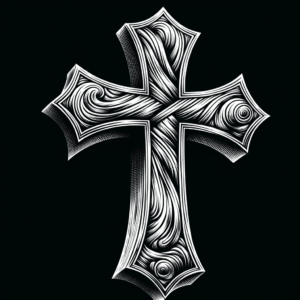 Artisan Cross With Wood Grain Texture