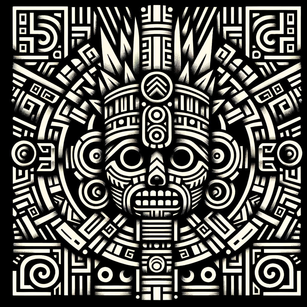 Aztec Tattoo Stencil