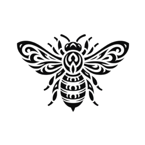 Bee In A Tribal Tattoo Style