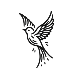 Bird In A Tiny Tattoo Style