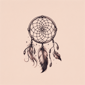 Black Tattoo Of A Dreamcatcher