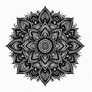 Black Tattoo Of A Mandala