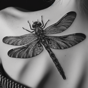 Blackwork Dragonfly