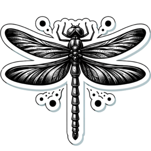 Blackwork Dragonfly